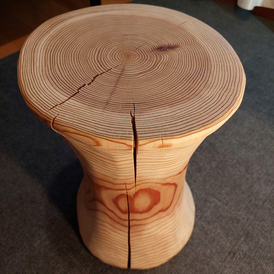 杉 切り株 丸太 椅子 スツール 高さ約39㎝ 12600円