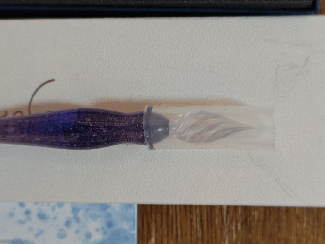 硝子工房 Sayori ガラスペン 樹氷アメジスト