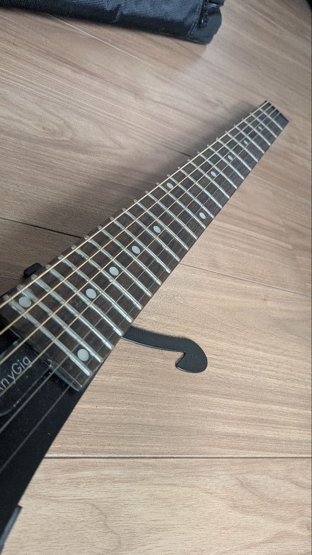 Anygig トラベルギター ブラック ハムバッカー