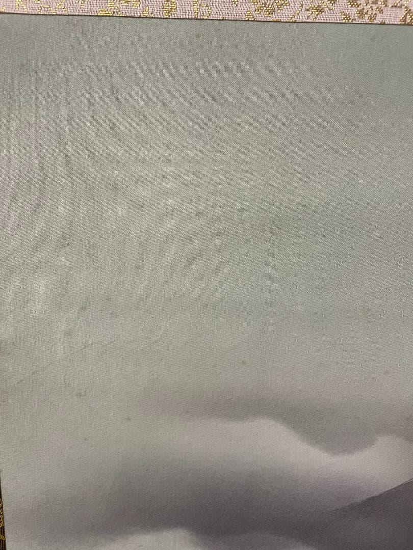 掛け軸 跳鯉 松甫 桐箱付　難あり