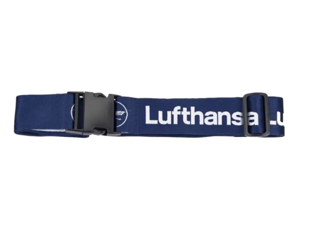 Lufthansa ルフトハンザ　調整可能ラゲージベルト ダークブルー