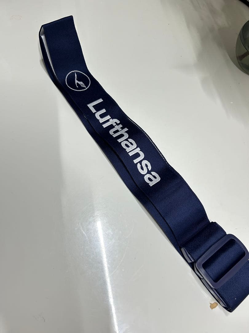 Lufthansa ルフトハンザ　調整可能ラゲージベルト ダークブルー