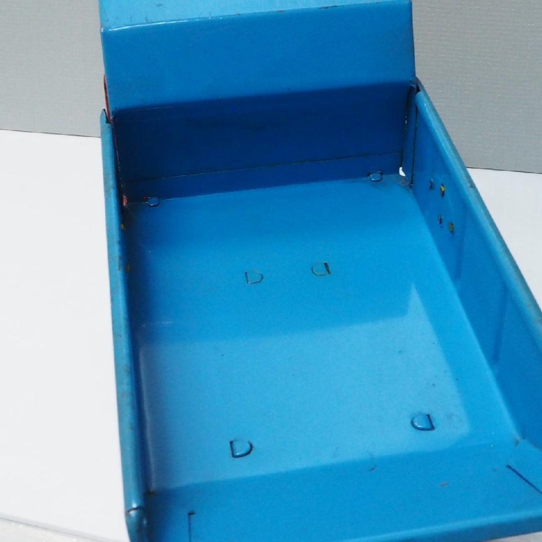 マルサン【ジャイアント三輪ダンプ トラック 赤/水色】ブリキ自動車TIN【箱無】