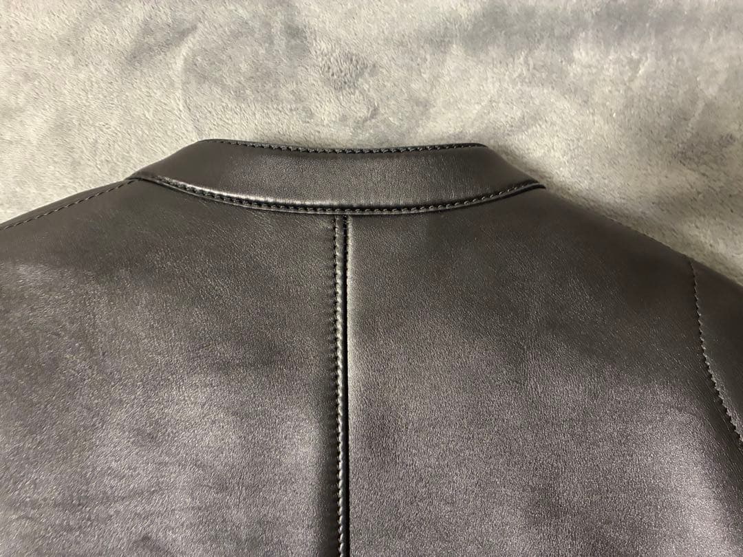 【美品】ダンヒル　カウハイド　GD金具　シングルライダースジャケット