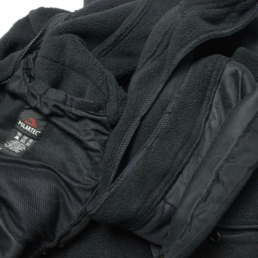 USNミリタリー肉厚ポーラテック300？フリースジャケット黒ブラック米軍 古着M