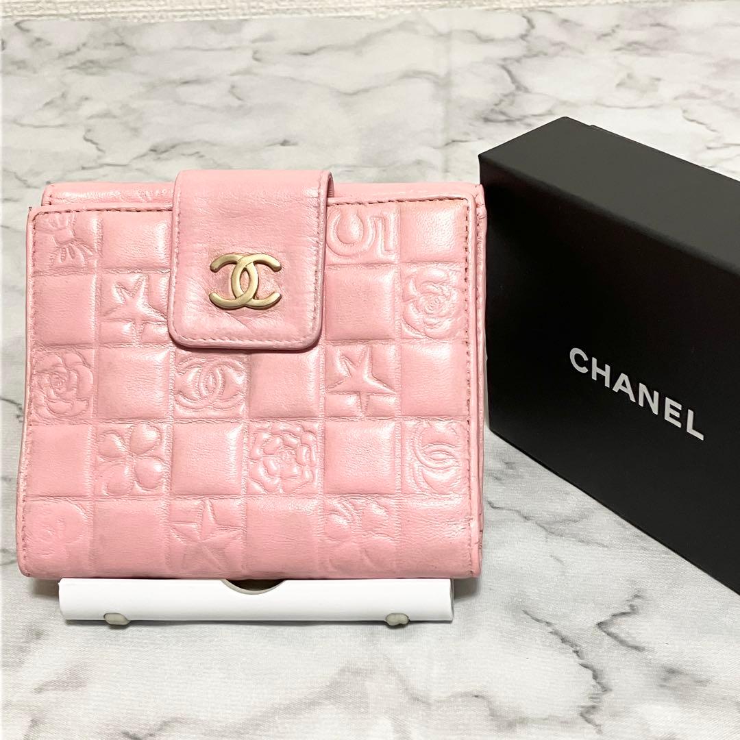 月*様 【良品】CHANEL（シャネル）アイコンシリーズ 二つ折り財布