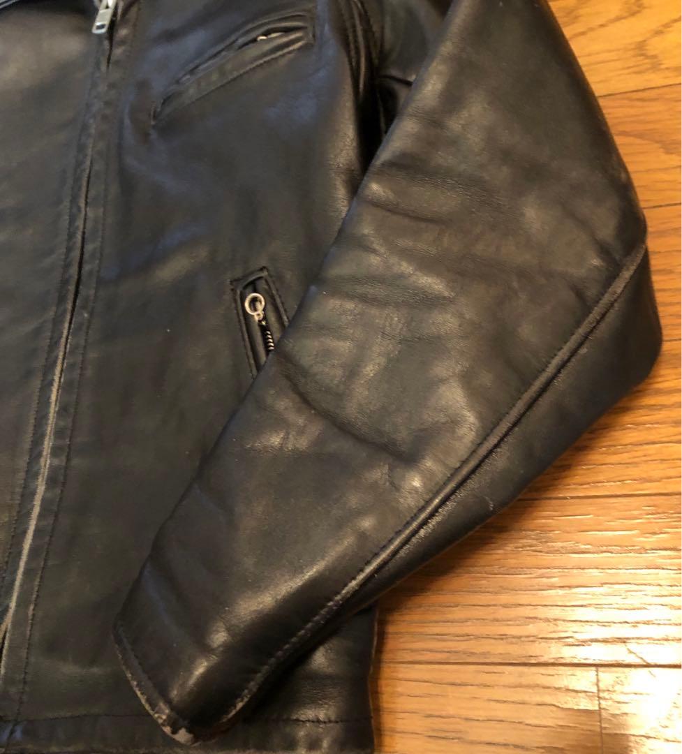 Schott ショットUSAゴーストスカルバックハンドペイントシングルライダース