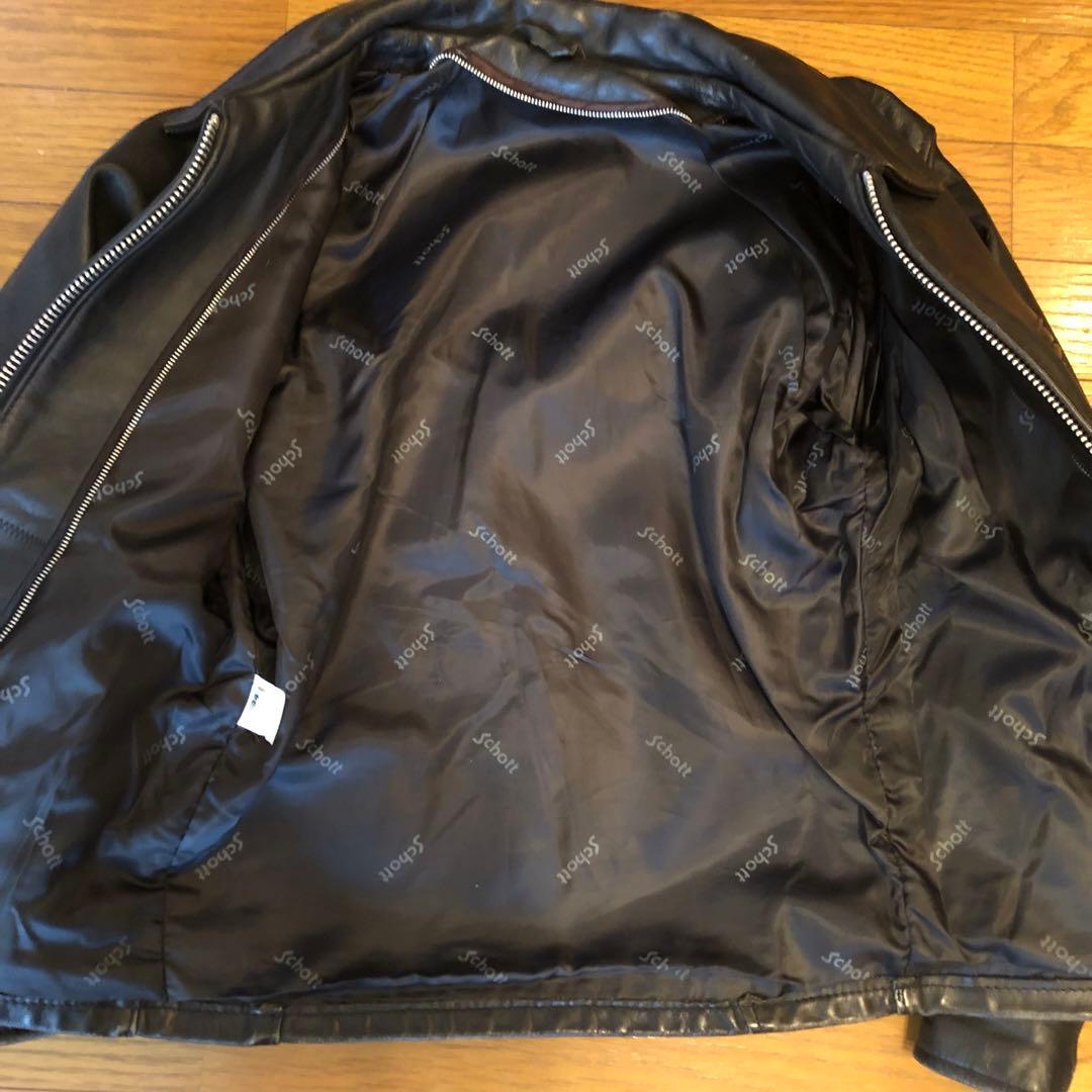 Schott ショットUSAゴーストスカルバックハンドペイントシングルライダース