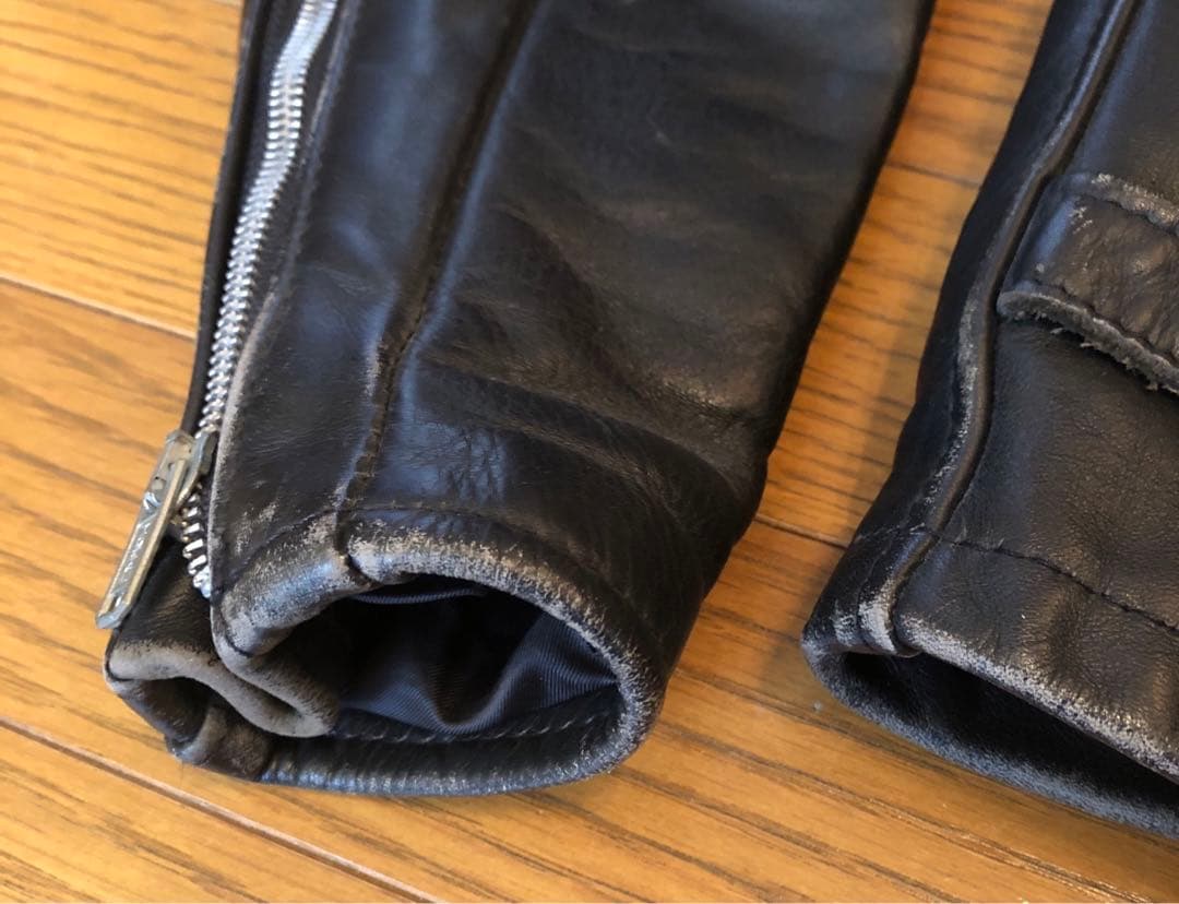 Schott ショットUSAゴーストスカルバックハンドペイントシングルライダース