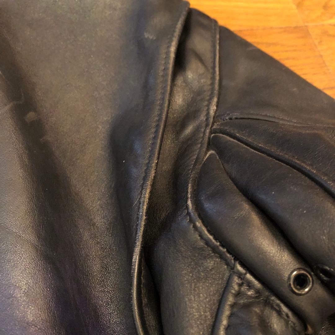 Schott ショットUSAゴーストスカルバックハンドペイントシングルライダース