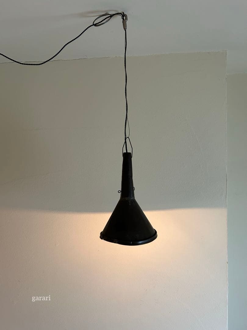 ワイヤーレール照明　古道具照明長さ調整　ワイヤーフック照明 ペンダントライト