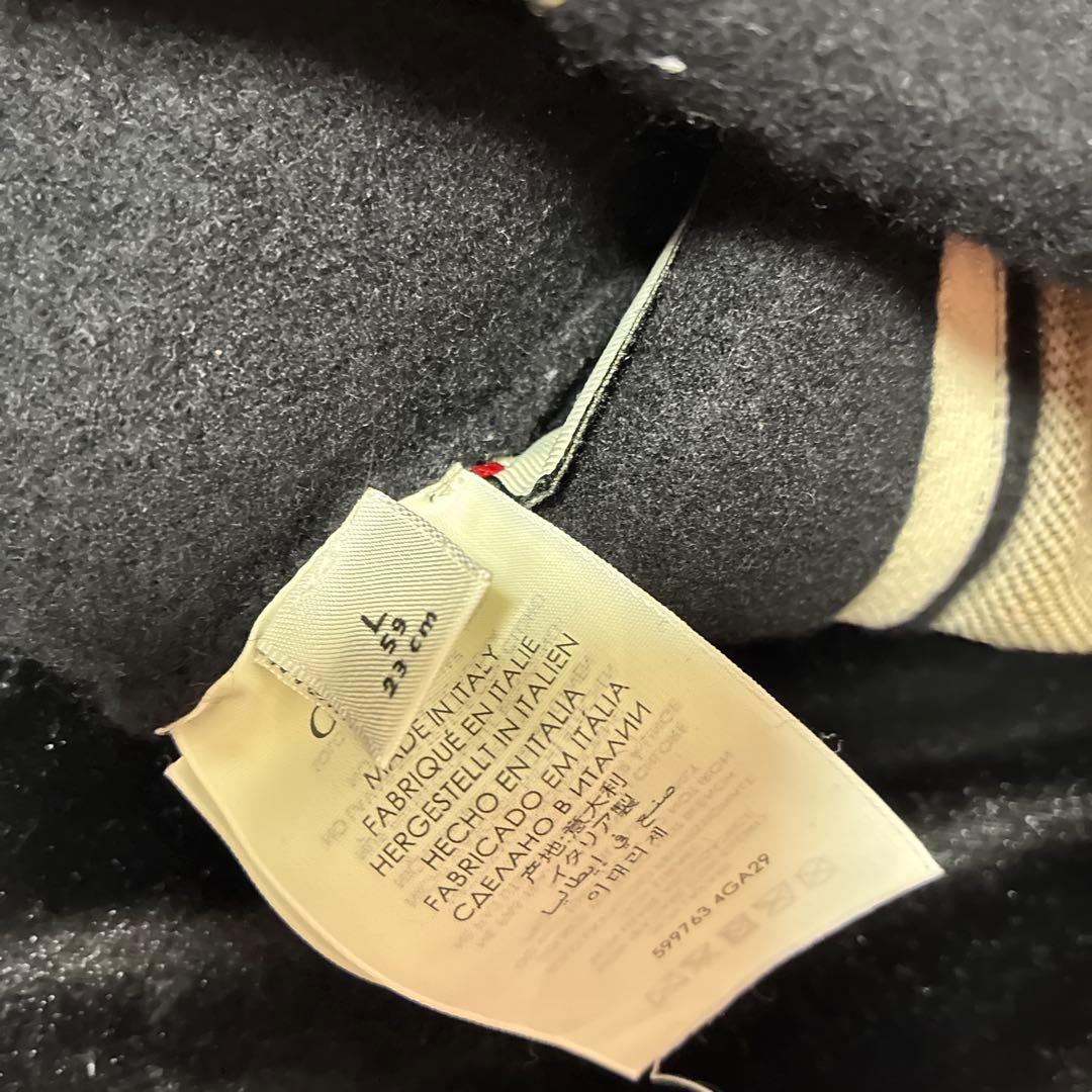 純*様 GUCCI ニット帽 黒・ベージュ Mサイズ