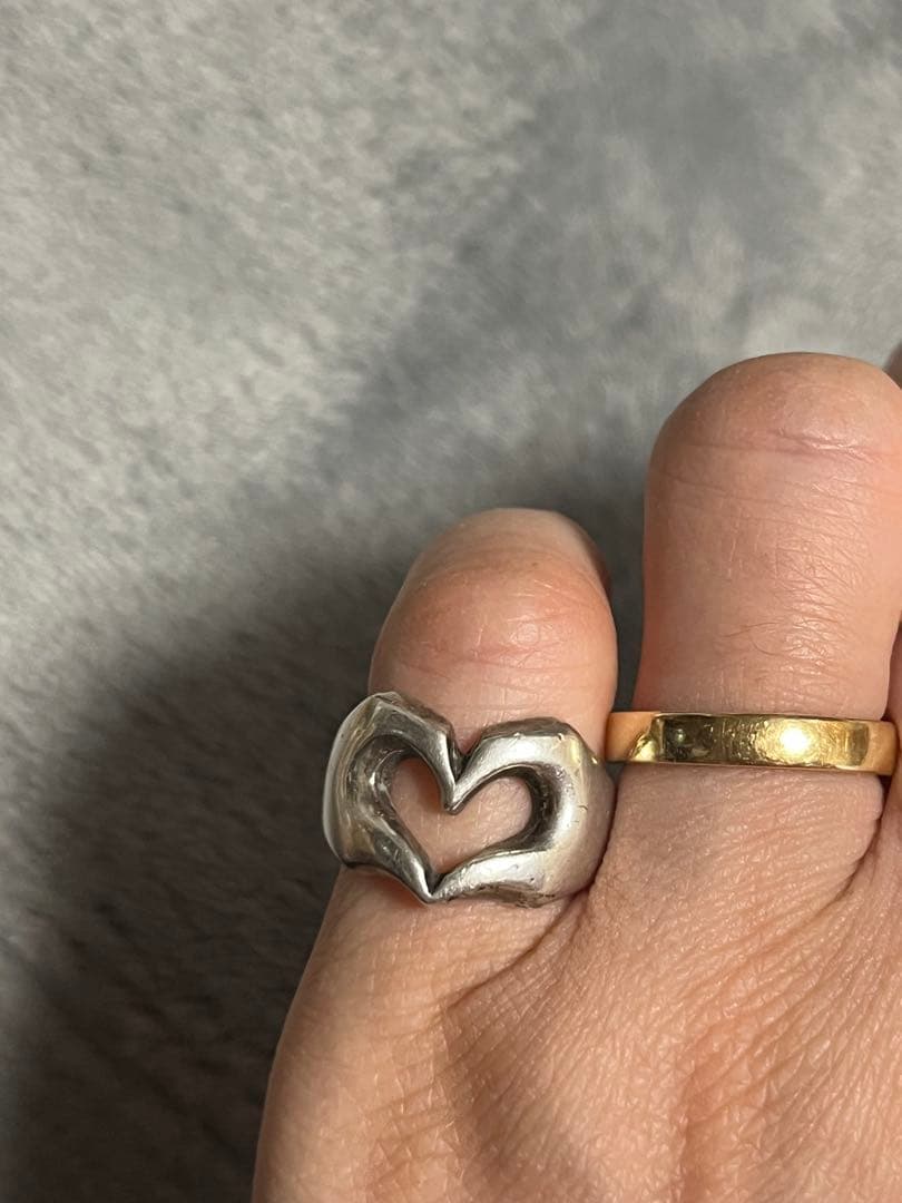 70~90s代のヴィンテージジュエリー シルバー ハート型リング 925