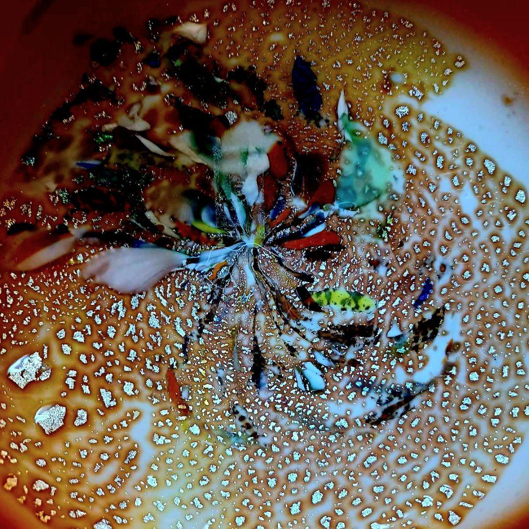 MURANO ムラノ ミルフィオリ崩し シェル ホタテ貝形 貝殻 モチーフ 皿