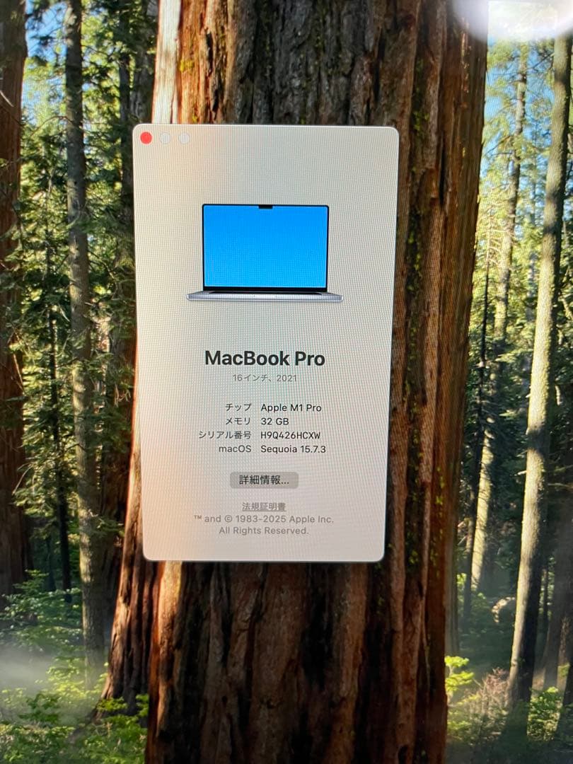 極美品MacBook Pro 16インチ M1 2021 32GB 512GB