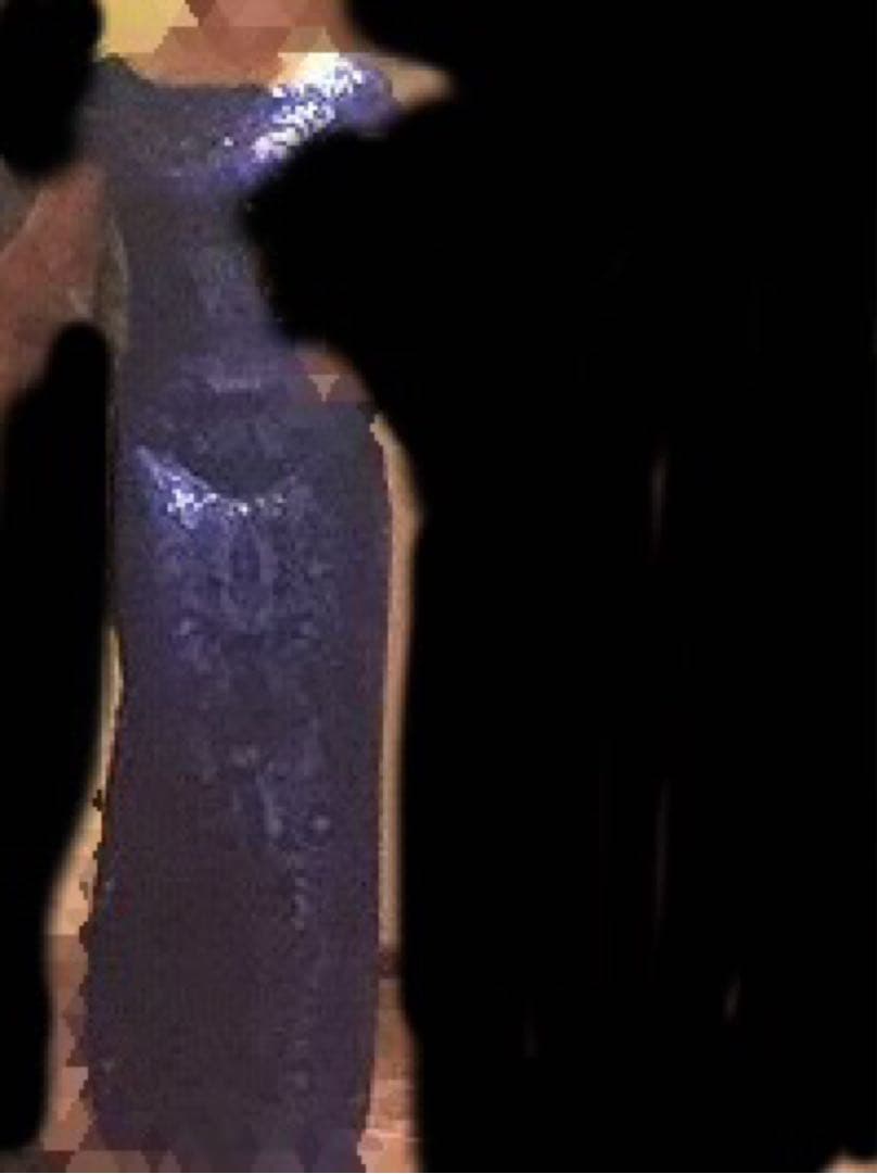 美品⭐︎TADASHI SHOJI 青 レースドレス サイズ2