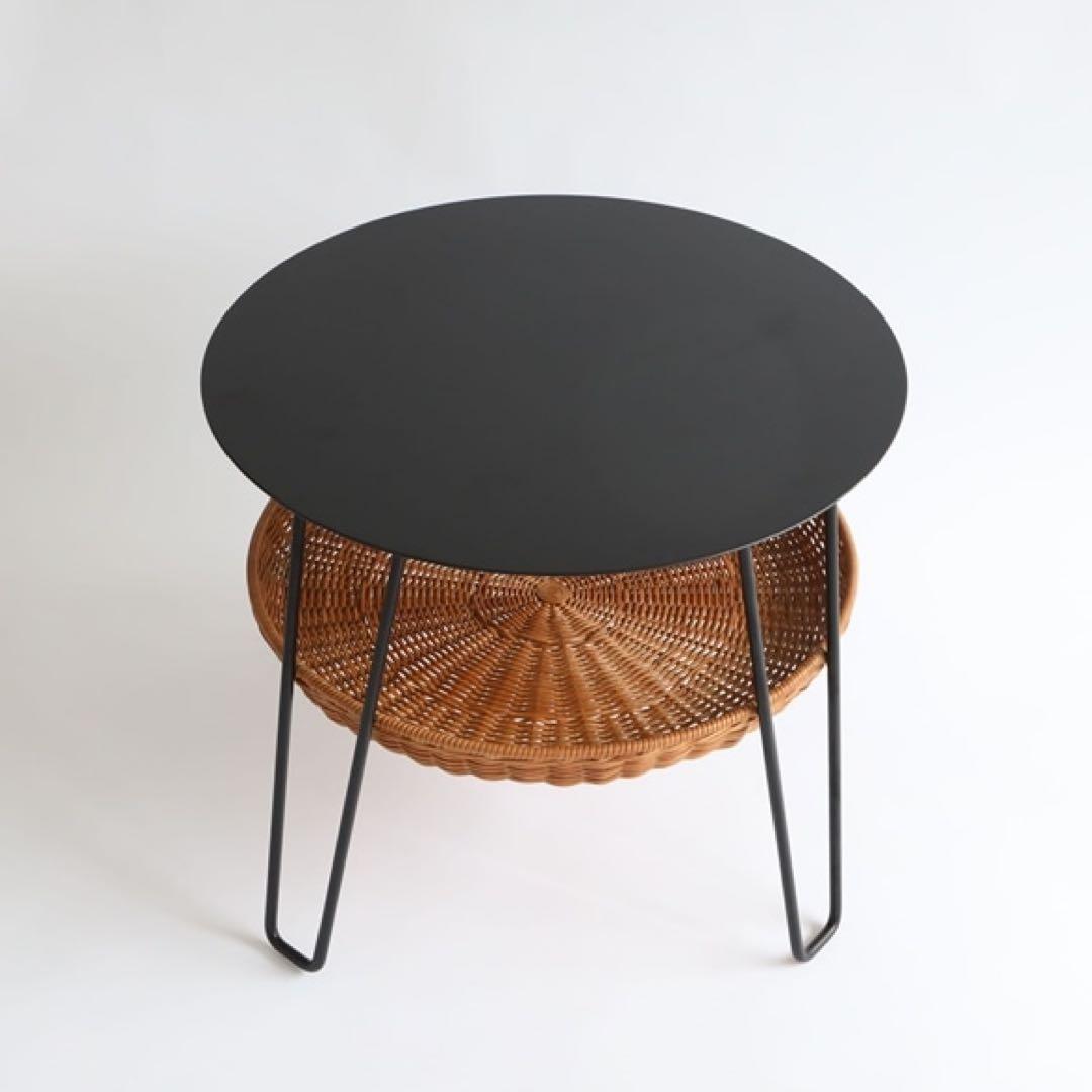 サイドテーブル・ナイトテーブル・ローテーブル WALLABY LOW TABLE ROUND Black