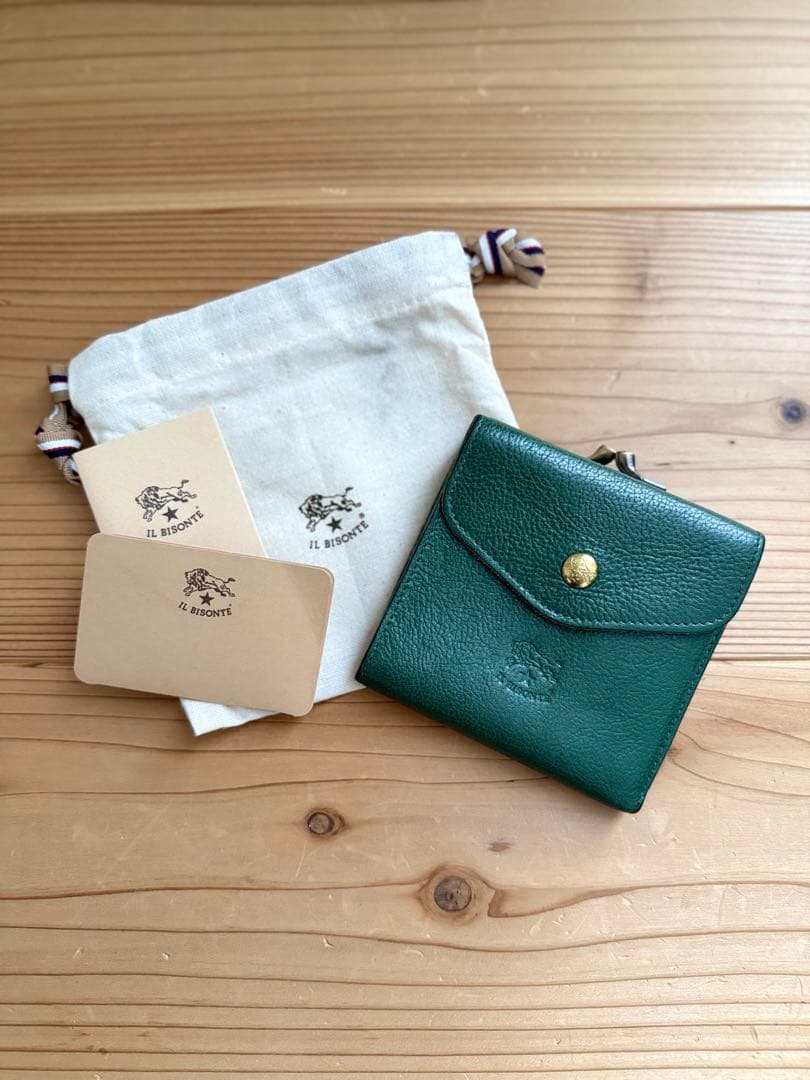 IL BISONTE イルビゾンテ　二つ折り財布 付属品あり