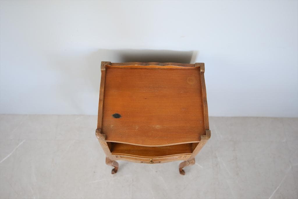 フランスアンティーク木製ベッドサイドキャビネット/ナイトテーブル90-143-2