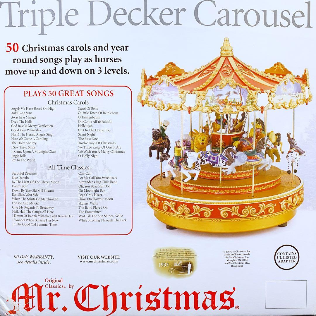 【超美品】希少‼︎ ミスタークリスマス カルーセル メリーゴーランド 箱付 廃盤