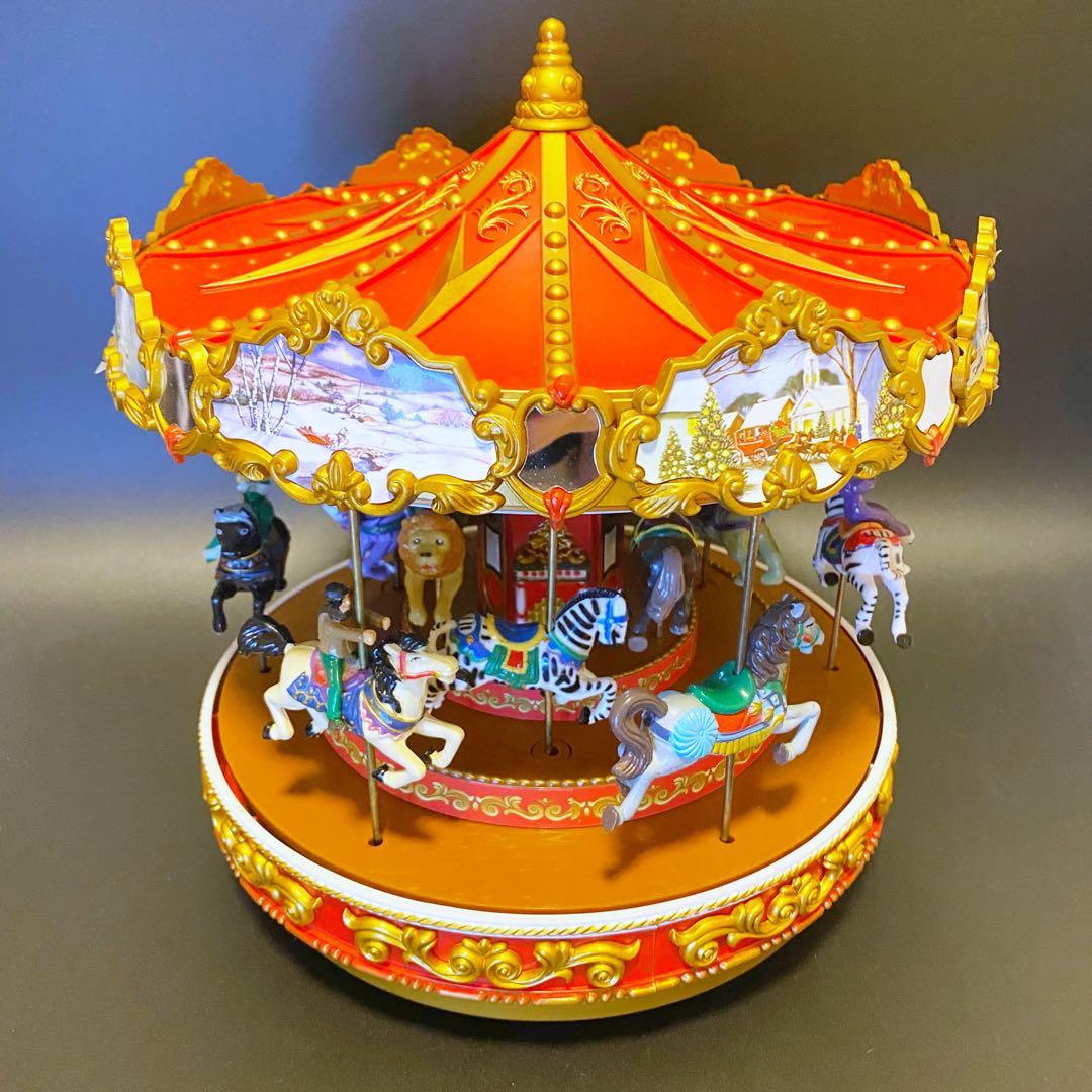 【超美品】希少‼︎ ミスタークリスマス カルーセル メリーゴーランド 箱付 廃盤