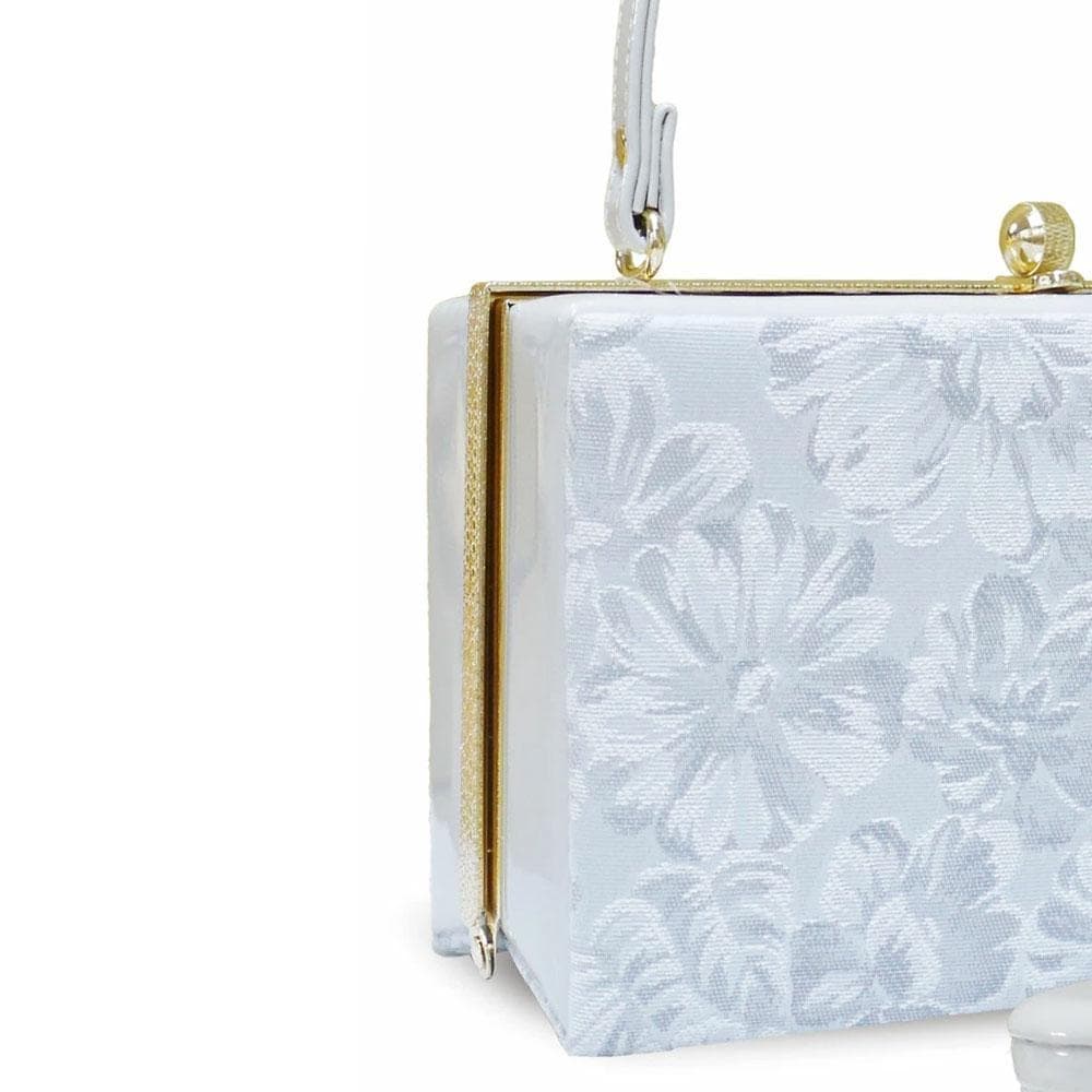 振袖用 草履バッグ セット 高級ジャガード 厚底 uzouri83-8