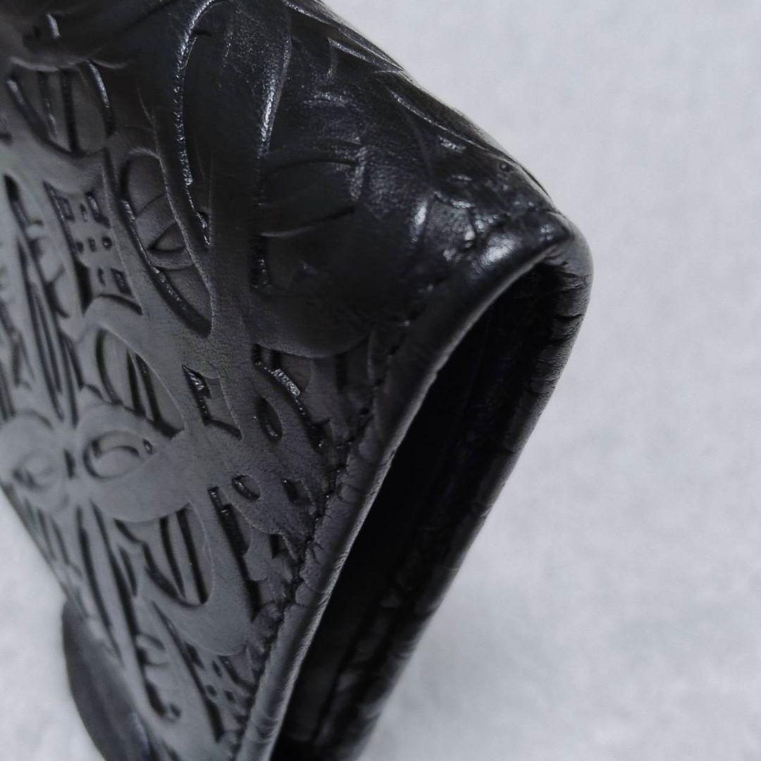 ロエベ リピートアナグラム L字財布 レザー ブラック 美品