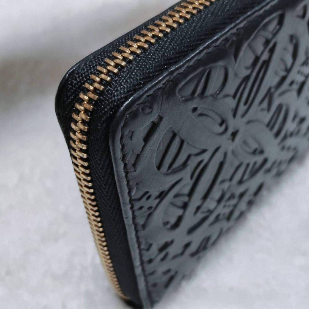 ロエベ リピートアナグラム L字財布 レザー ブラック 美品