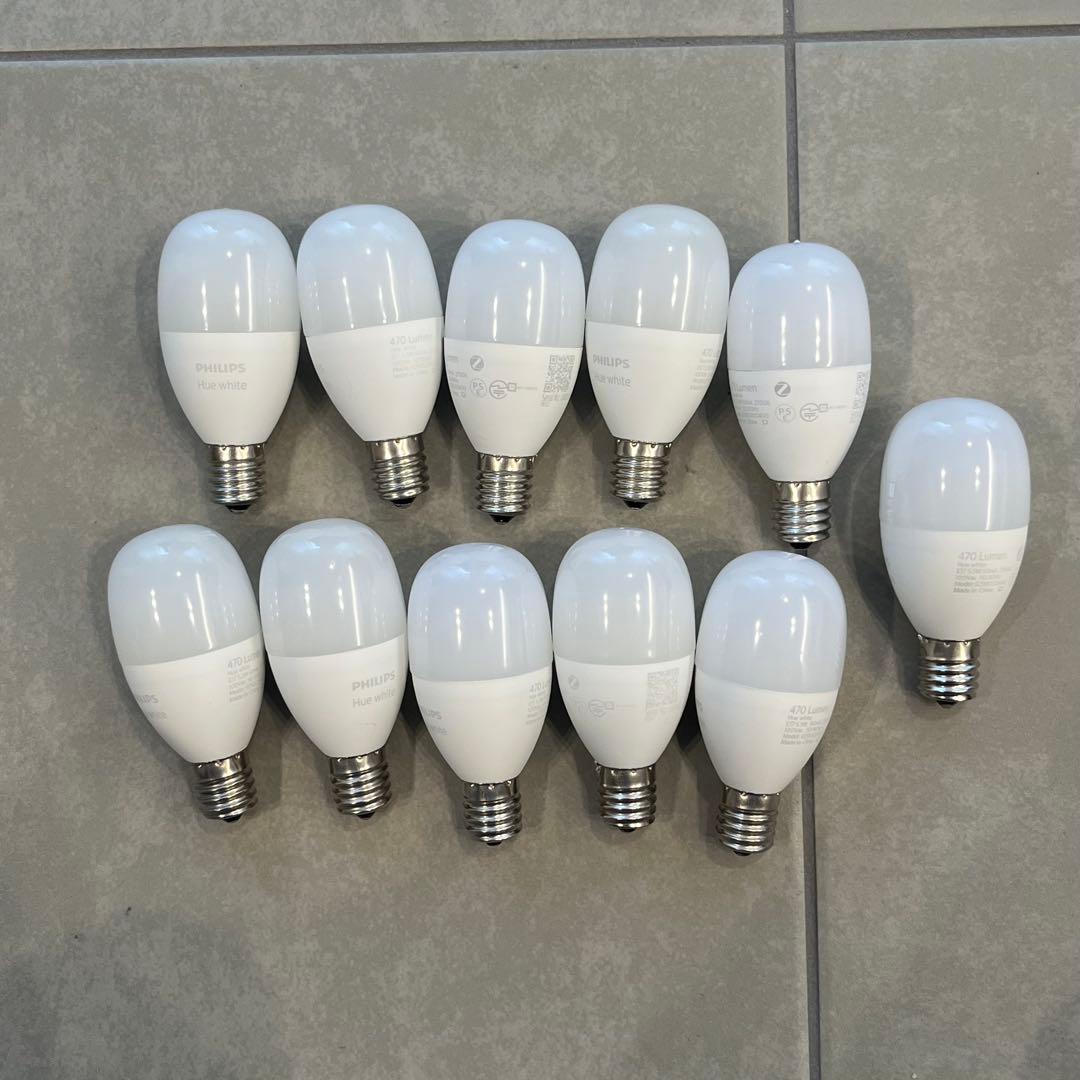 PHILIPS Hue白色LED電球 E17 470ルーメン11個セット