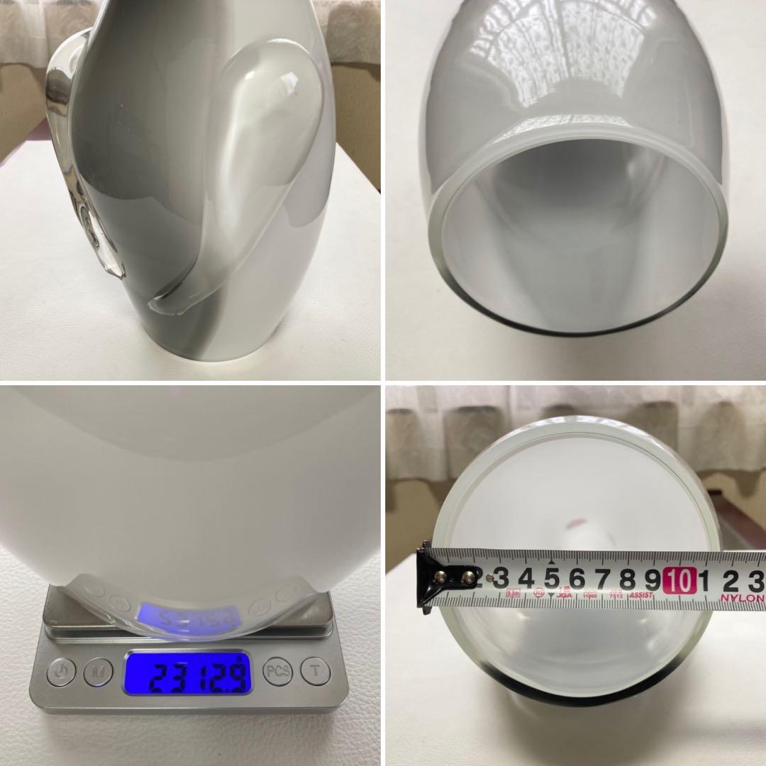 岩津ガラス ペンギン 置物 オブジェ ランプシェード スタンド 工芸品 レトロ