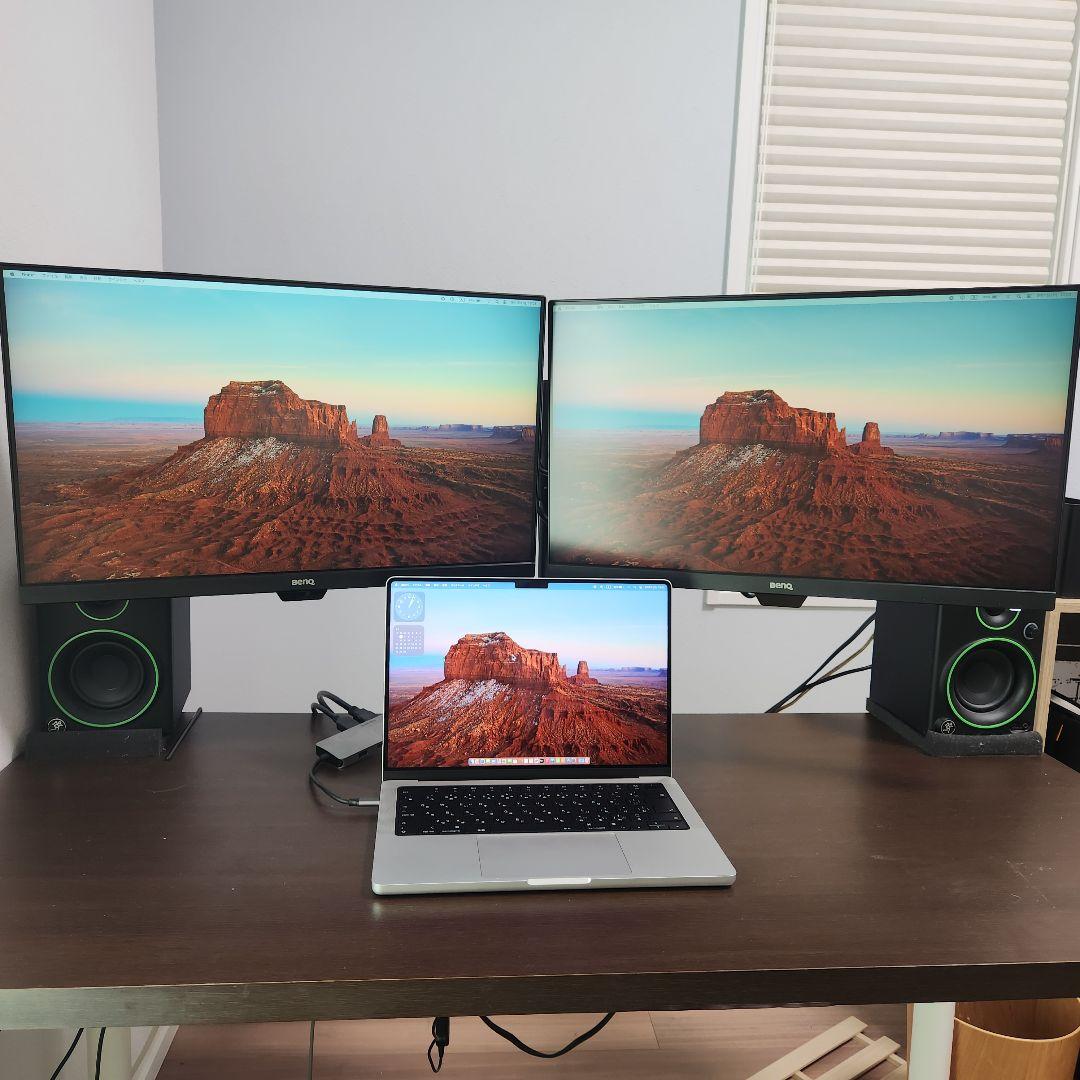 BenQ GW2480 デュアルモニターセット (モニターアーム・おまけ付き)