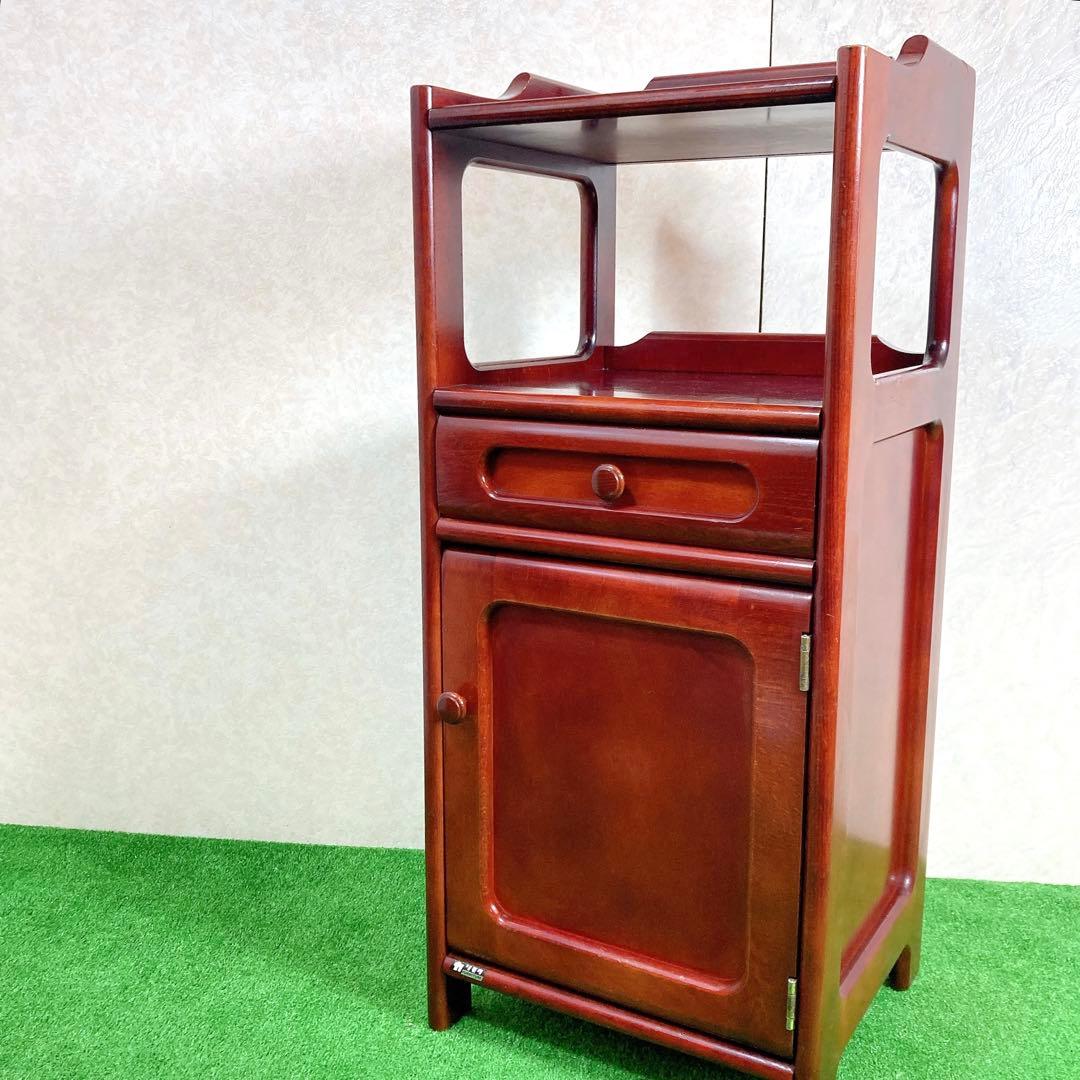 カリモク　電話台 棚 サイドラック チェスト 昭和レトロ コロニアル