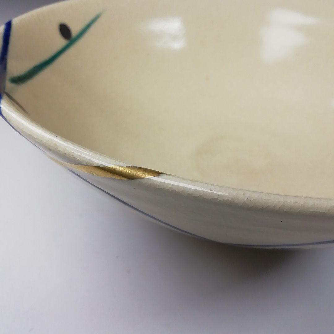 Ｔ７７７　茶碗　『仁清写　武蔵野』『高台寺窯　森里陶楽 造』共箱　抹茶碗　茶道具