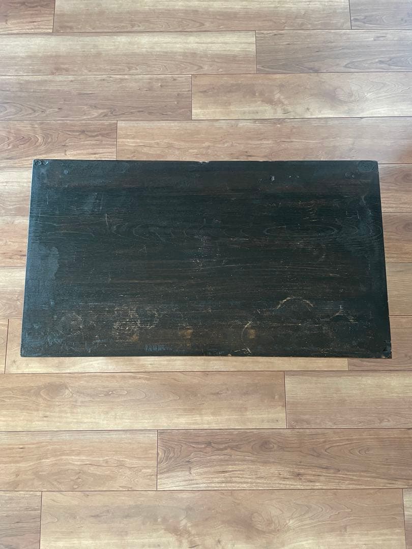 【昭和初期】和風文机 2つ引き出し付き ダークブラウン