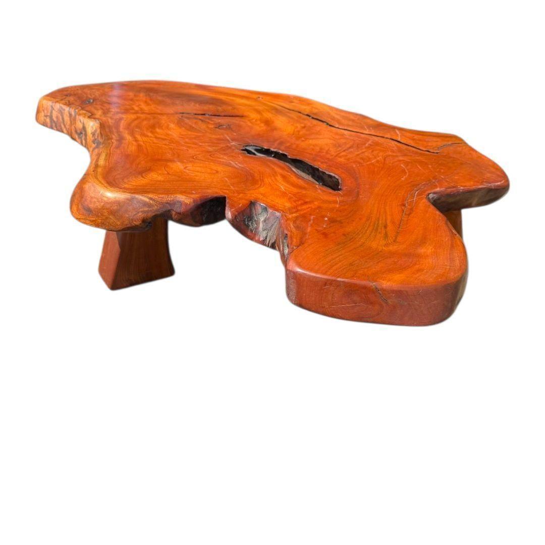 【希少】天然木 一枚板 脚付き 座卓 ローテーブル ちゃぶ台 飾り台 無垢材