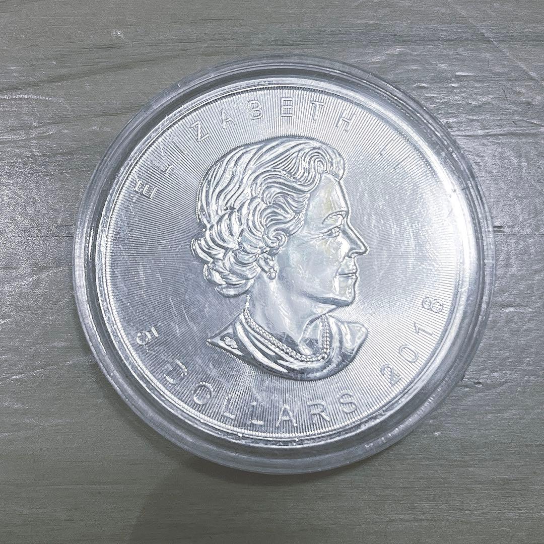 カナダ メイプルリーフ　エリザベス女1オンス 純銀99.99% 2018年