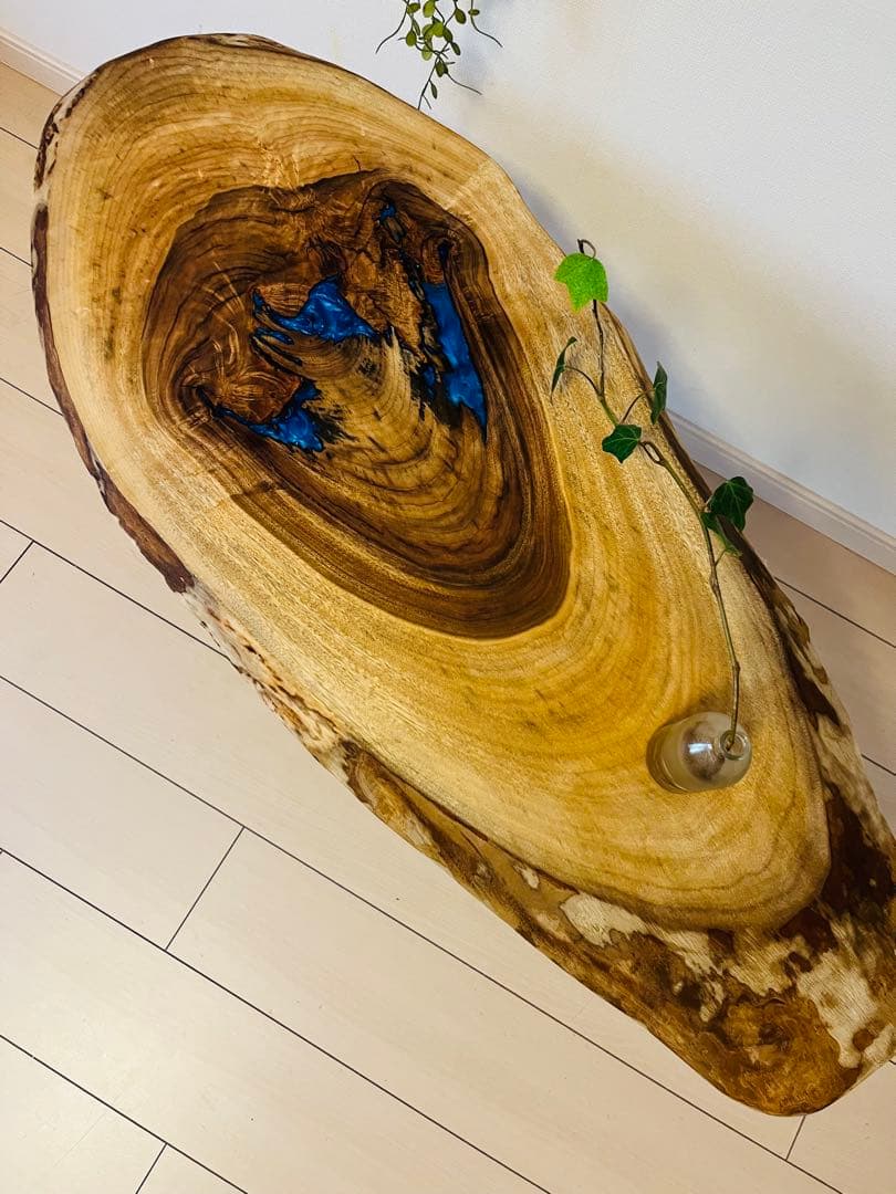 レジンテーブル　輪切りテーブル　一枚板テーブル　サイドテーブル