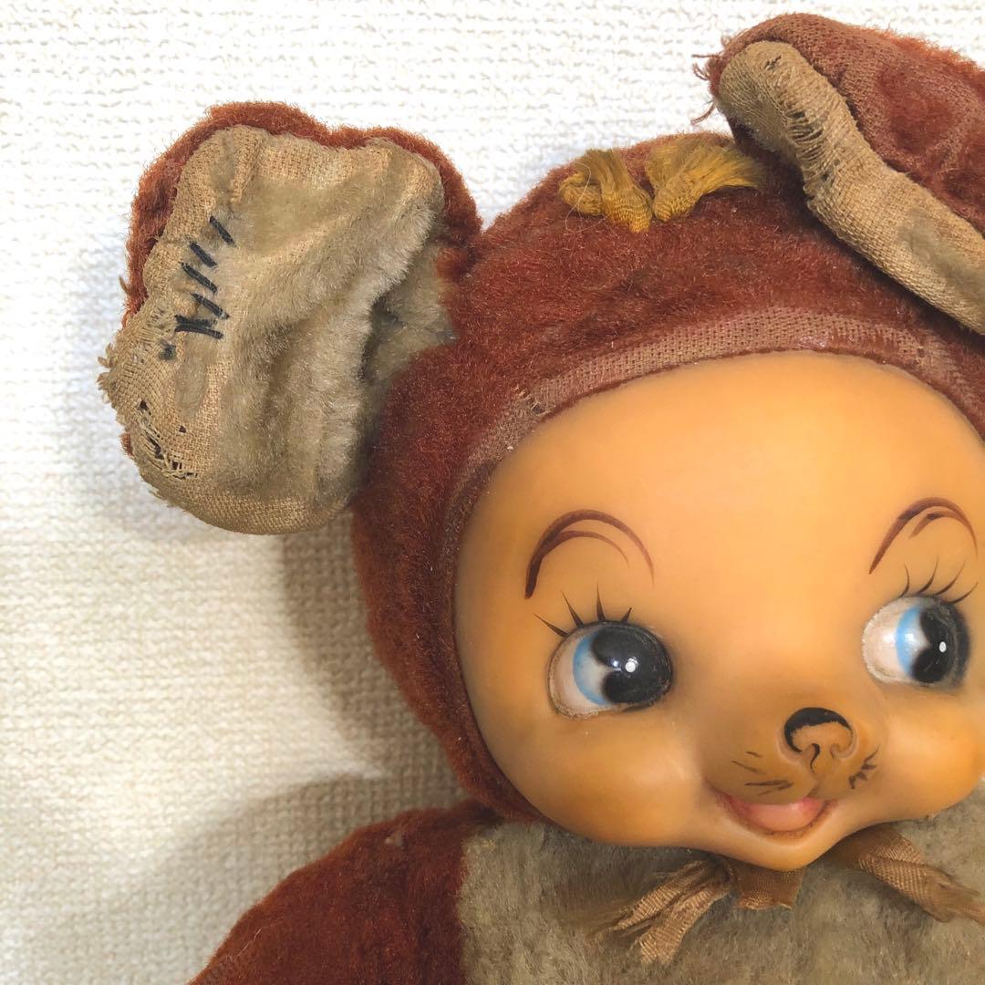 アンティーク ラバーフェイス ドール ぬいぐるみ ヴィンテージ クマちゃん