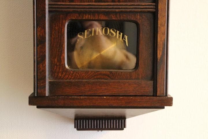 精工舎 SEIKO スリゲル10号 壁掛け 時計 柱 アンティーク 動作品