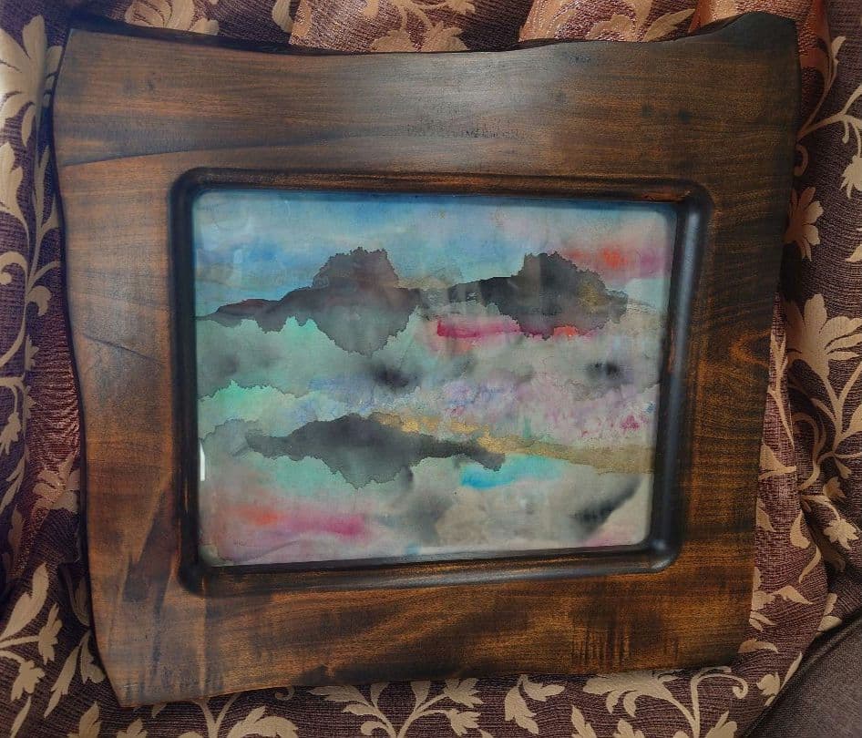 【川添日記 作/額縁】定価48,000円 天然木 漆塗 フレーム 額装品