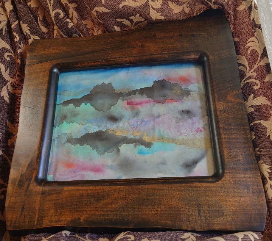 【川添日記 作/額縁】定価48,000円 天然木 漆塗 フレーム 額装品