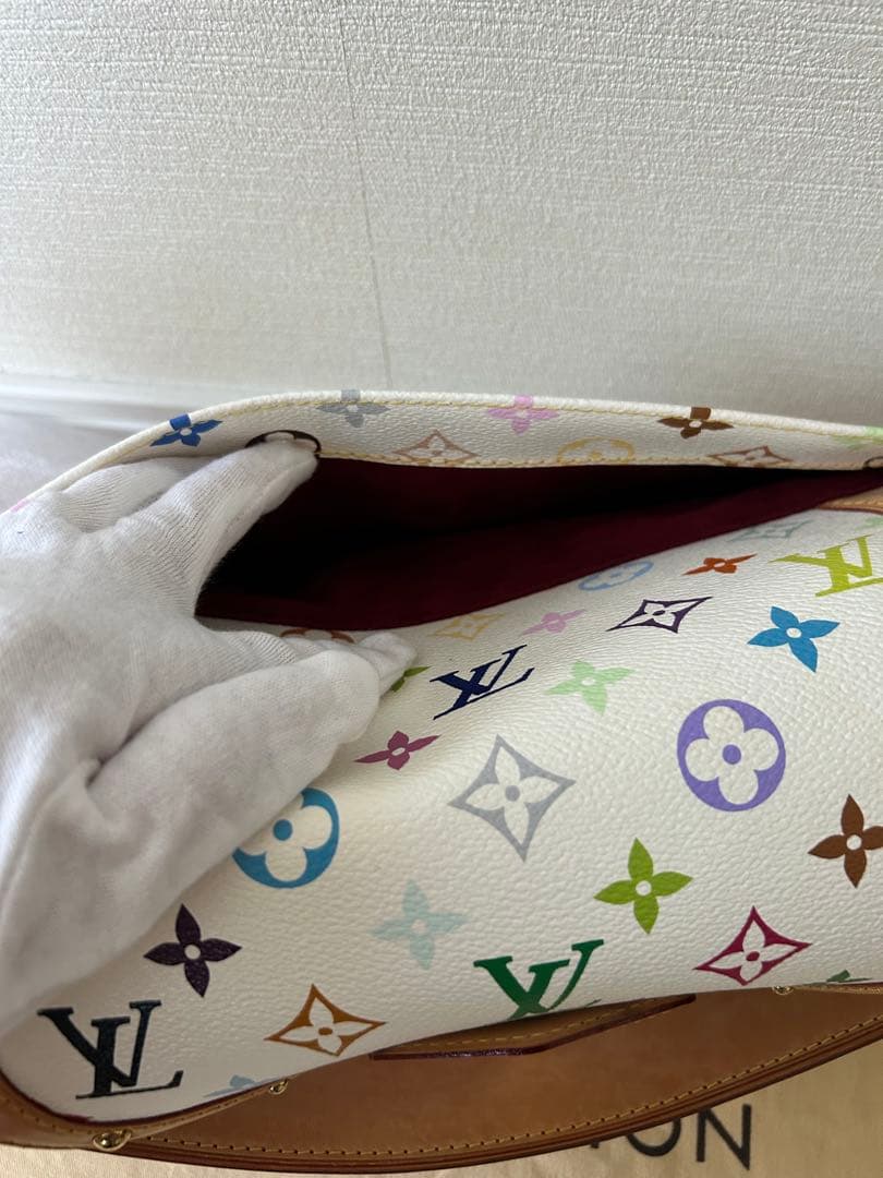 LOUISVUITTON ルイヴィトンバッグ ビバリーMMマルチカラーホワイト