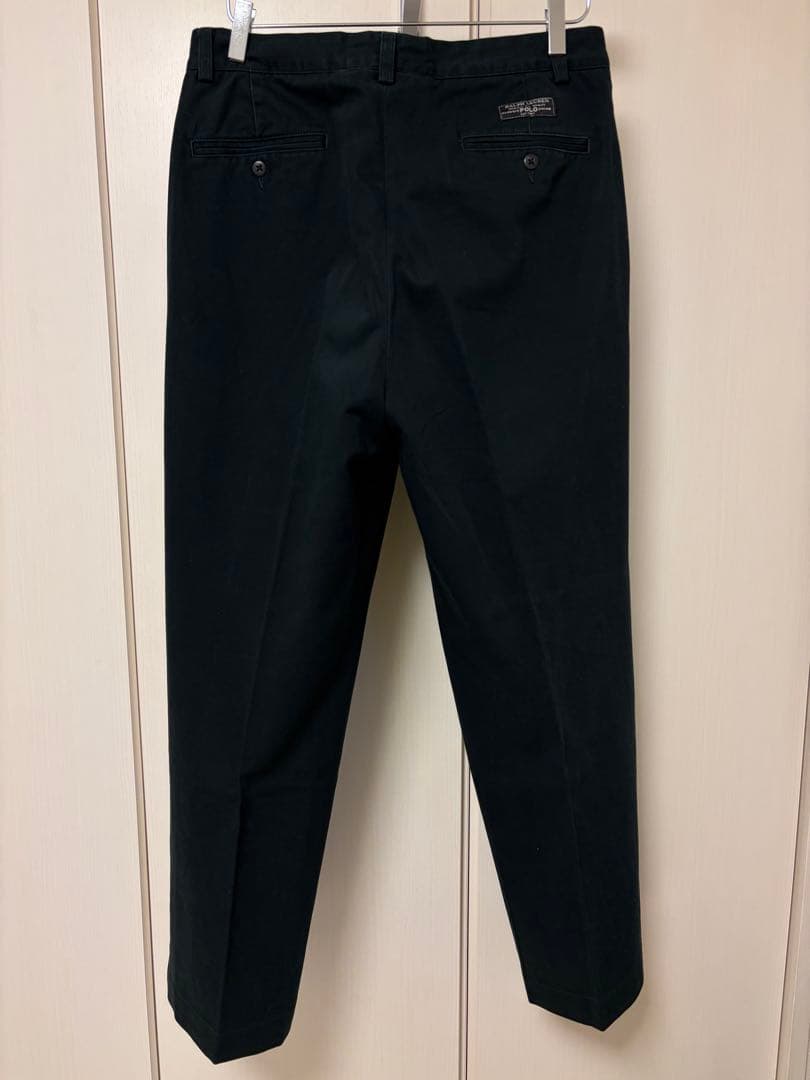 90s ポロ ラルフローレン ANDREW チノ 黒 W32
