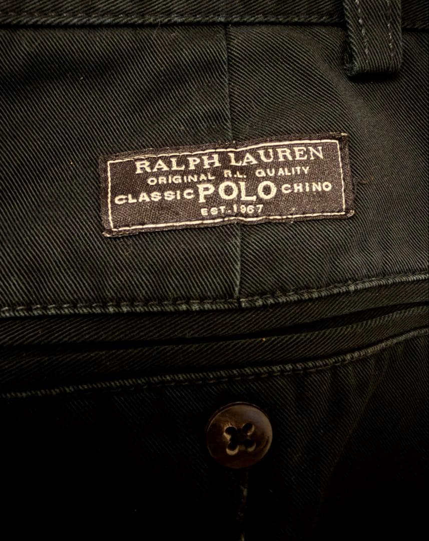 90s ポロ ラルフローレン ANDREW チノ 黒 W32