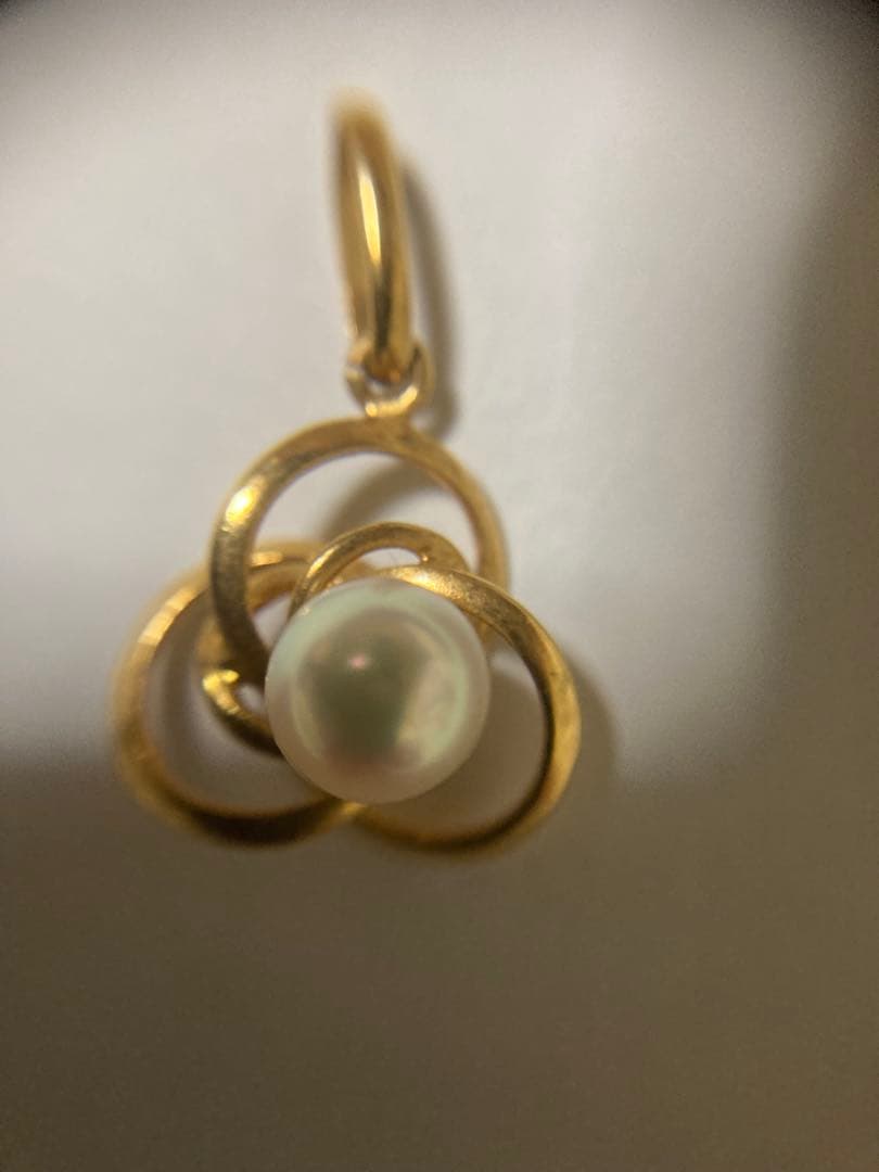 K 18ミニペンダントトップ（真珠）