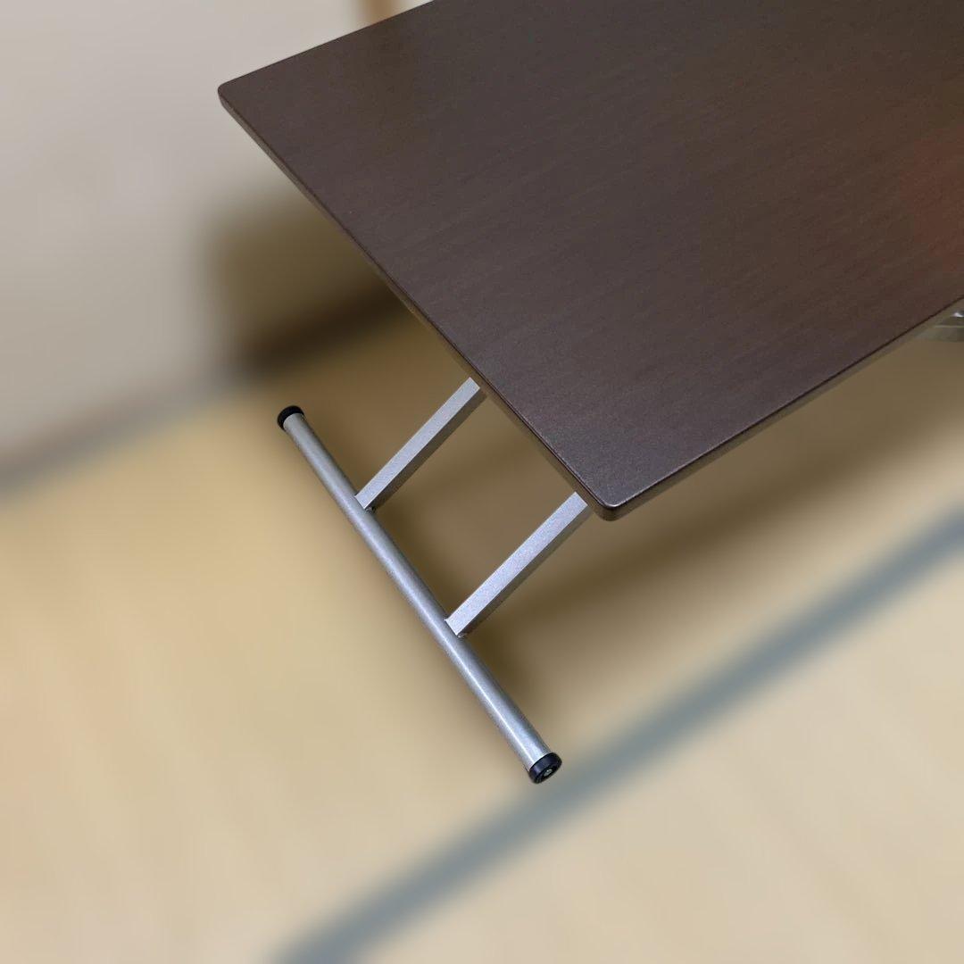 ニトリ　ダイニングテーブル 昇降式　ブラウン　広島県　お引き取り限定