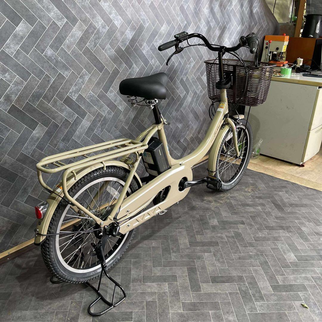 目通し 電動アシスト自転車 ベージュ シティタイプ