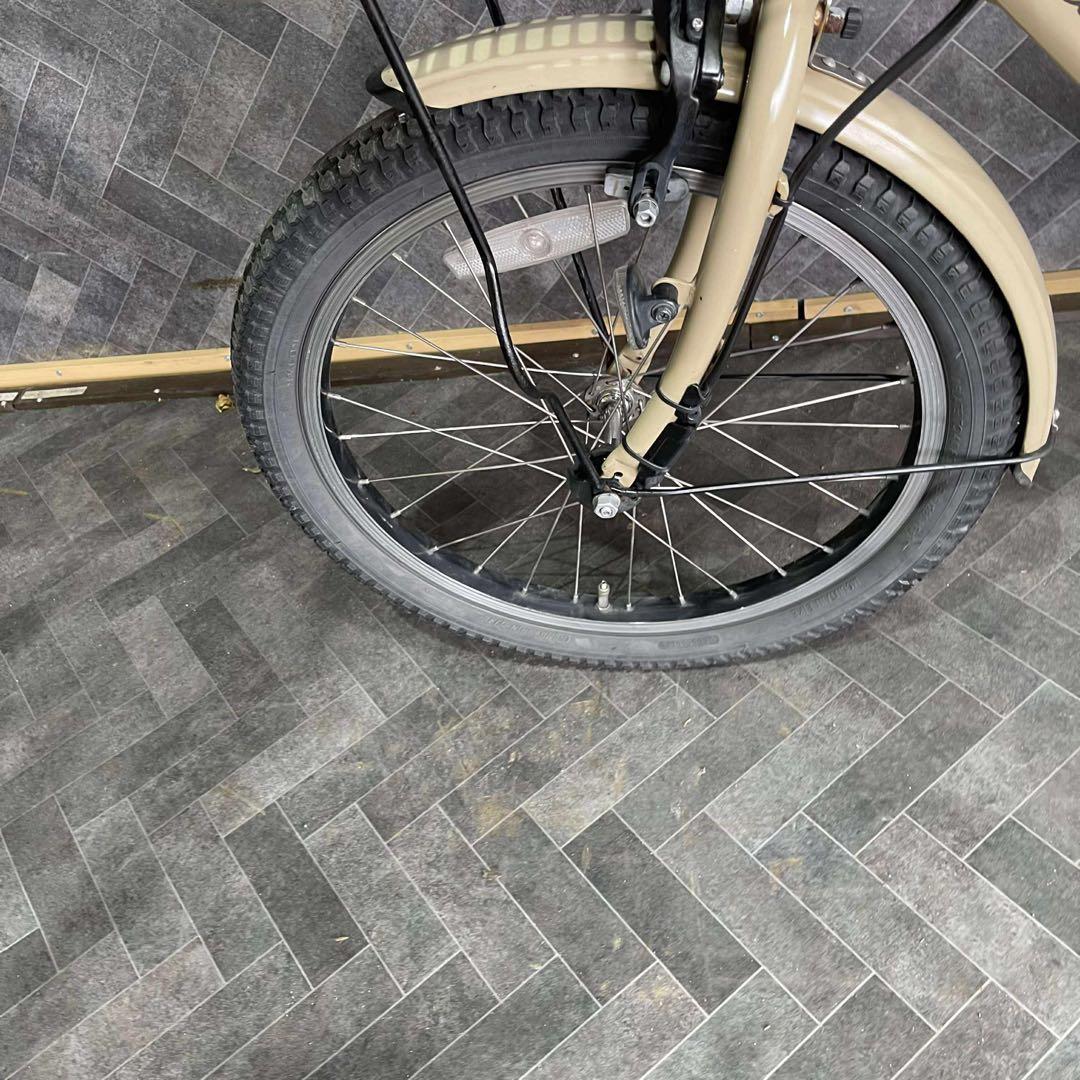 目通し 電動アシスト自転車 ベージュ シティタイプ