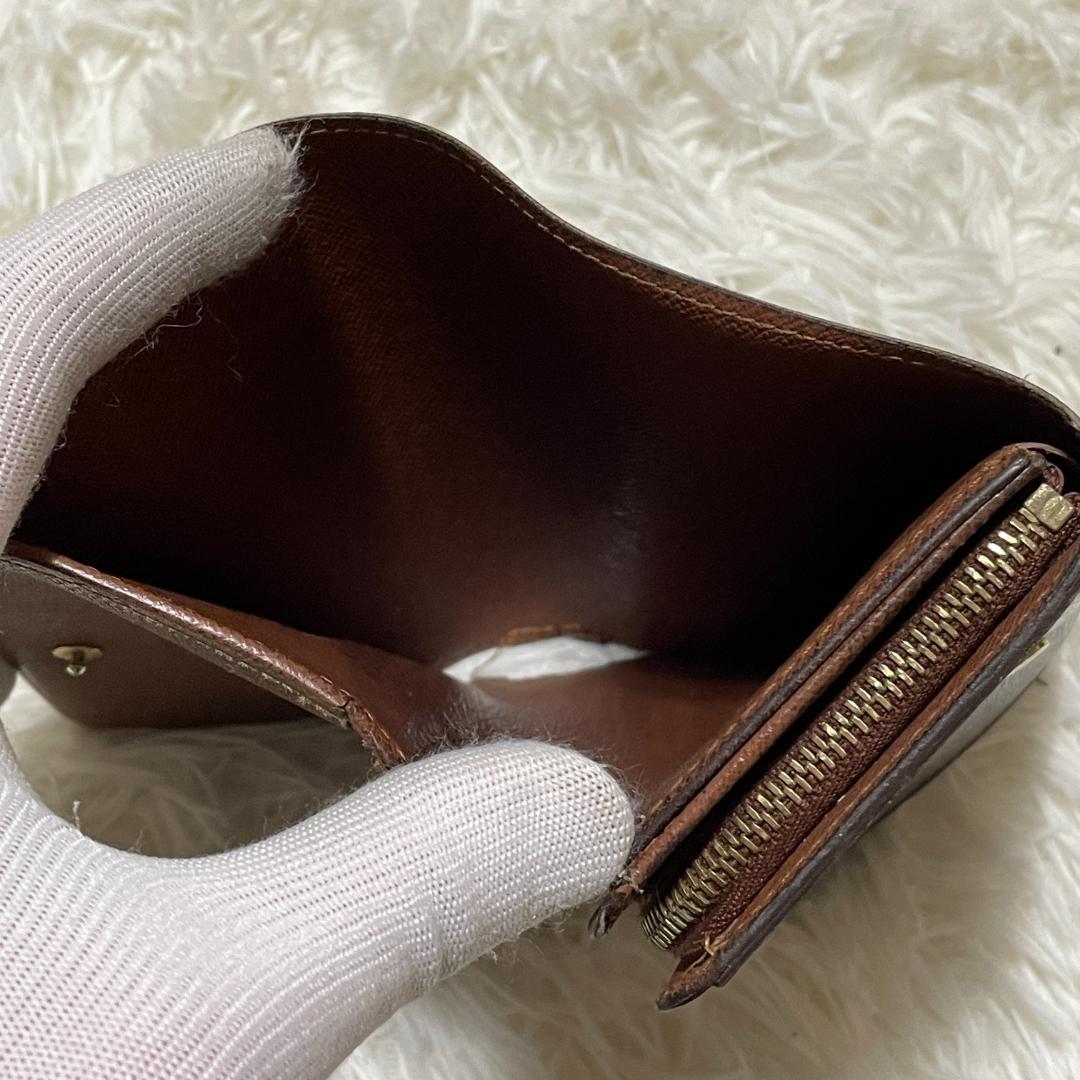 ルイヴィトン　ポルトモネビエトレゾール　折り財布　L字ジップ　モノグラム　PVC