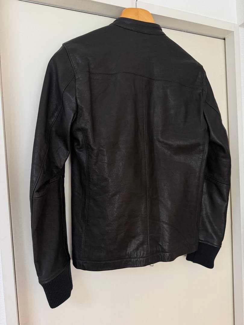 【名作希少サイズ3】ラウンジリザード 牛革シングルライダース黒 シンサレート中綿